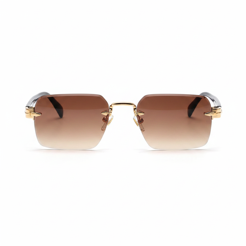Monarque rimless sunglasses white background